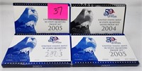 2003, (2) ’05 Quarters Proof Sets; 2004 Silver