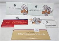 1986, ’87, ’88, (2) ’89 Mint Sets