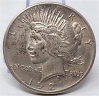 1921 Peace Dollar AU