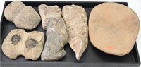 (6) Native American stones to include (4) axe