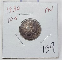 1830 Dime AU