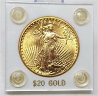 1910 $20 Gold BU