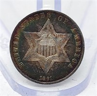 1861 Three Cent BU