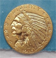 1910 $5 Gold AU