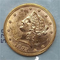 1893 $10 Gold BU