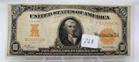 $10 Gold Certificate 1907 VF