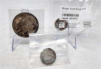 Quarter Ounce .999 Rounds; 1921 Morgan Dollar,