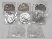 7 Silver Eagles; 2007-P Half Dollar