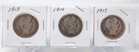 1913, ’14, ’15 Half Dollars G