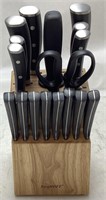 BERG HOFF 15 PIECE KNIFE SET IN WOODEN BLOCK