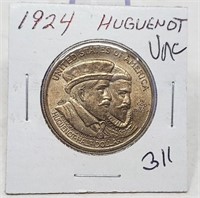 1924 Huguenot Half Unc.