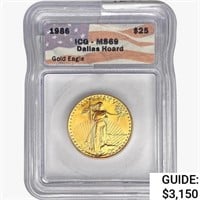 1986 $25 1/2oz American Gold Eagle ICG MS69