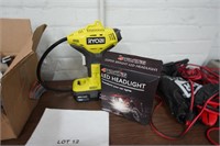 Ryobi cordless inflator with battery, no charger,