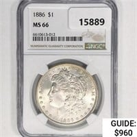 1886 Morgan Silver Dollar NGC MS66