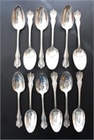 SET OF 12 STERLING SILVER TABLESPOONS