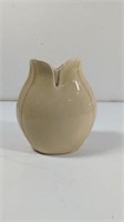 Vintage Cream Tulip Ceramic Vase