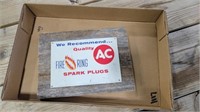 AC Spark Plugs Metal Sign