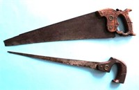 TWO VINTAGE DISSTON  HAND SAWS