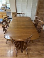 Dunning Room Table 7’x 3’5”x 2’6” w/ 6 Chairs &