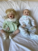 2 Porcelain Dolls,  “Cry Baby” by Rubert 1994 &
