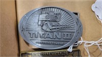 John Deere Titan 2 Combine 1983 Belt Buckle