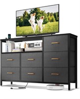 $130 TV Stand with Power Outlet, 52" Long TV