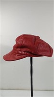Vintage Scala Genuine Lambskin Red Collezione Hat