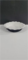 Large Color Cast Navy Stoneware Bowl