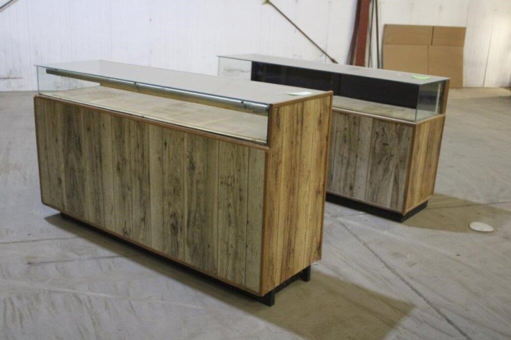 (2)Display Cases Approx 70"x20"x38.25",&72.25"x20.