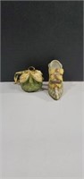 Vintage Unmarked Ceramic Heel Figurine with