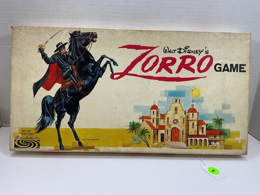 WALT DISNEY'S ZORRO BOARD GAME BY PARKER BROTHERS