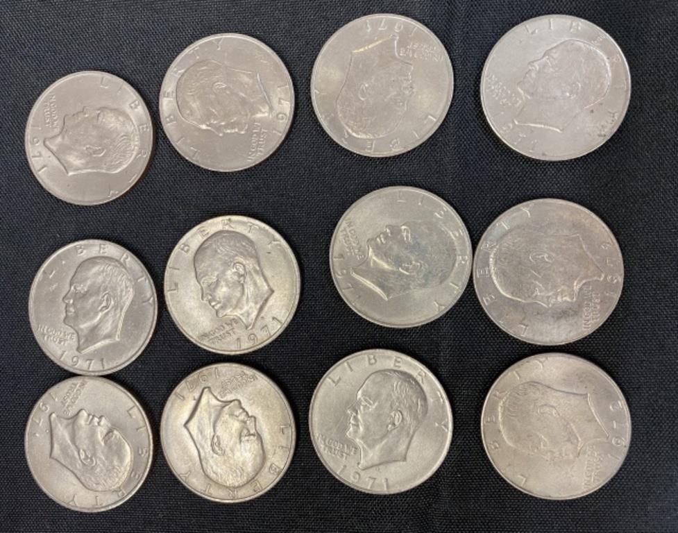 12+/- Eisenhower Dollar Coins