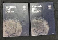 42+/- Kennedy Half Dollars, 2 Collectors Books