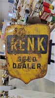 Renk metal seed dealer sign