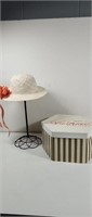 Vintage  Austrian Elegance White Paper Hat With