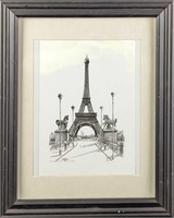 Framed Eiffel Tower Print Paris France