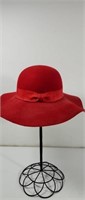 Vintage  Red Felt Sun Hat