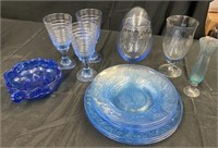 Vintage Blue Glassware