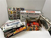 LARGE LOT OF MODEL KIT BOXES, PARTS, INSTRUCTIONS