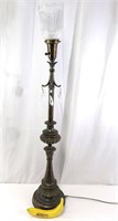 Antique Brass Floor Lamp With Crystals