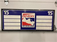 PEP BOYS INDY RACING LEAGUE DOUBLE SIDED SIGN -