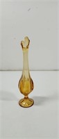 Vintage  Viking Amber Glass Swung Vase