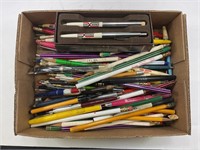 LARGE LOT OF ADVERTISING PENS & PENCILS