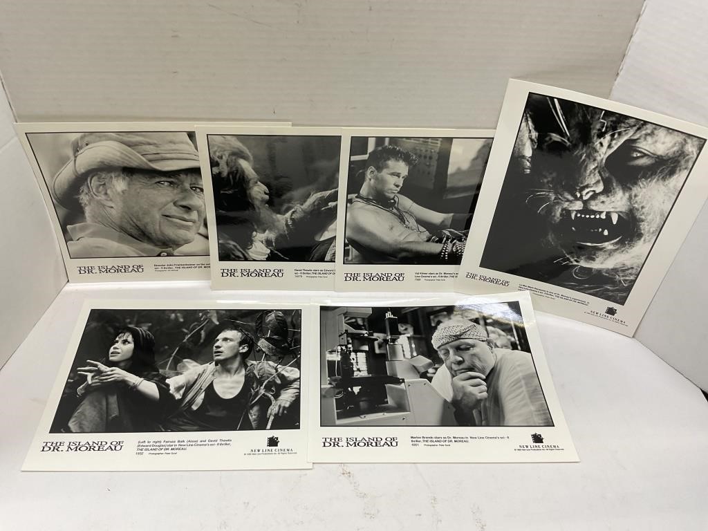 LOT OF 6 THE ISLAND OF DR. MOREAU MOVIE CARDS -