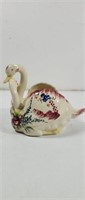 Vintage  Hand painted Double Swan Porcelain