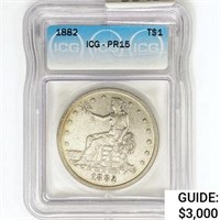 1882 Silver Trade Dollar ICG PR15