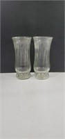 Vintage Pair of CFG Wide Mouth Clear Glass