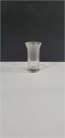 Vintage Clear Pressed Glass Wide Mouth Bud Vase,