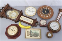 6Pcs.Vtg. New Haven Clock, Taylor Weather Station+