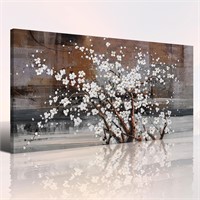 30x60 Plum Blossom Wall Art